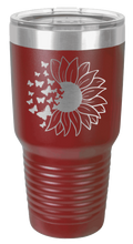 Load image into Gallery viewer, Sunflower Butterfly Laser Engraved Tumbler (Etched)
