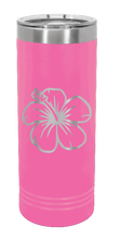 Load image into Gallery viewer, Hibiscus Laser Engraved Skinny Tumbler (Etched)
