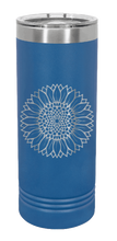 Load image into Gallery viewer, Sunflower Laser Engraved Skinny Tumbler (Etched)
