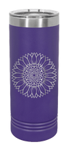 Load image into Gallery viewer, Sunflower Laser Engraved Skinny Tumbler (Etched)
