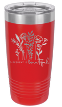 Load image into Gallery viewer, Different Is Beautiful Laser Engraved Tumbler (Etched)
