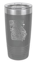 Load image into Gallery viewer, Georgia - Home Is Where the Heart is Laser Engraved Tumbler (Etched)
