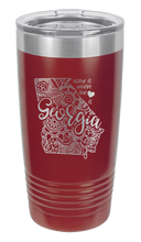 Load image into Gallery viewer, Georgia - Home Is Where the Heart is Laser Engraved Tumbler (Etched)
