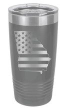 Load image into Gallery viewer, Georgia State American Flag Laser Engraved Tumbler (Etched)
