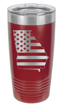 Load image into Gallery viewer, Georgia State American Flag Laser Engraved Tumbler (Etched)
