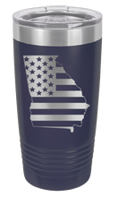 Load image into Gallery viewer, Georgia State American Flag Laser Engraved Tumbler (Etched)
