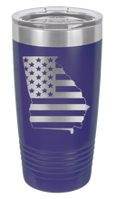 Load image into Gallery viewer, Georgia State American Flag Laser Engraved Tumbler (Etched)
