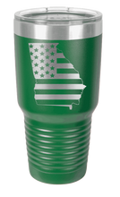 Load image into Gallery viewer, Georgia State American Flag Laser Engraved Tumbler (Etched)
