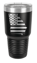 Load image into Gallery viewer, Georgia State American Flag Laser Engraved Tumbler (Etched)
