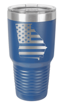 Load image into Gallery viewer, Georgia State American Flag Laser Engraved Tumbler (Etched)
