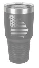 Load image into Gallery viewer, Georgia State American Flag Laser Engraved Tumbler (Etched)
