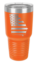 Load image into Gallery viewer, Georgia State American Flag Laser Engraved Tumbler (Etched)
