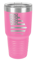 Load image into Gallery viewer, Georgia State American Flag Laser Engraved Tumbler (Etched)
