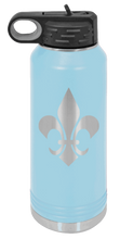 Load image into Gallery viewer, Fleur de lis Laser Engraved Water Bottle (Etched)
