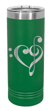 Load image into Gallery viewer, Love Music Laser Engraved Skinny Tumbler (Etched)
