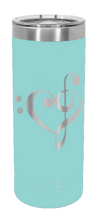 Load image into Gallery viewer, Love Music Laser Engraved Skinny Tumbler (Etched)

