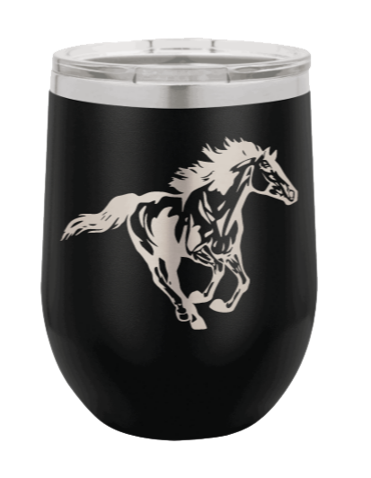 Horse 3  Laser Engraved Wine Tumbler (Etched)