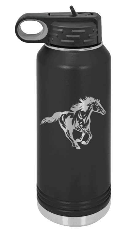 Horse 3 Laser Engraved Water Bottle (Etched)