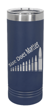 Load image into Gallery viewer, Size Does Matter Laser Engraved Skinny Tumbler (Etched)
