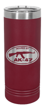 Load image into Gallery viewer, Insured By AK-47 Laser Engraved Skinny Tumbler (Etched)
