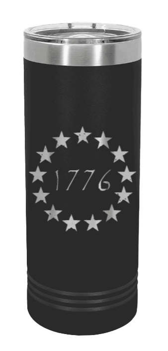 1776 Patriotic Laser Engraved Skinny Tumbler (Etched)