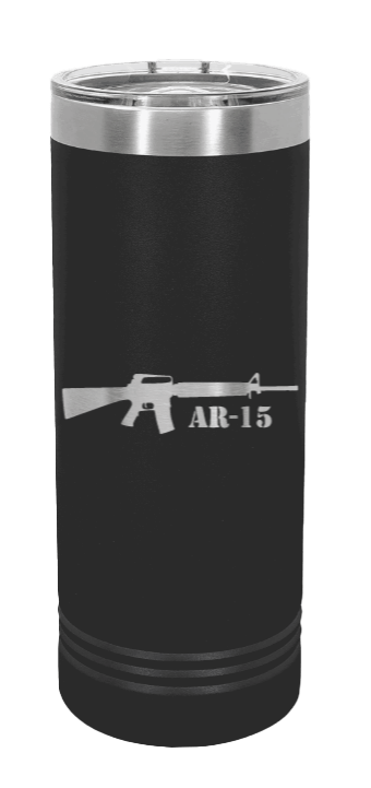 AR-15 Laser Engraved Skinny Tumbler (Etched)