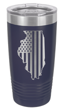 Load image into Gallery viewer, Illinois State American Flag Laser Engraved Tumbler (Etched)
