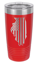 Load image into Gallery viewer, Illinois State American Flag Laser Engraved Tumbler (Etched)
