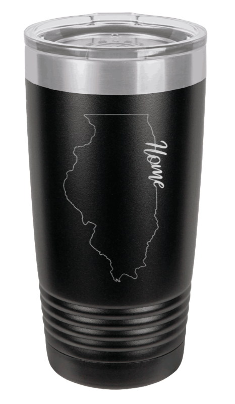 Illinois Home Laser Engraved Tumbler (Etched)