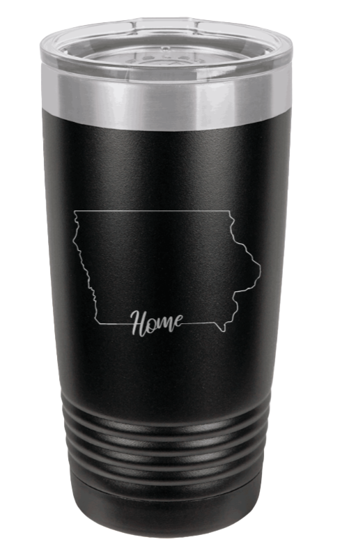 Iowa Home Laser Engraved Tumbler (Etched)