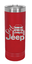 Load image into Gallery viewer, Girl Jeep Cherokee Laser Engraved Skinny Tumbler (Etched)
