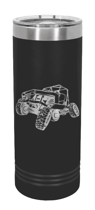 YJ Crawler No Rock Laser Engraved Skinny Tumbler (Etched)