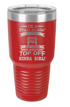 Load image into Gallery viewer, Trail Riding Jeep Girl Laser Engraved Tumbler (Etched)
