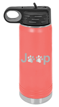 Load image into Gallery viewer, Jeep Paws Laser Engraved Water Bottle (Etched)
