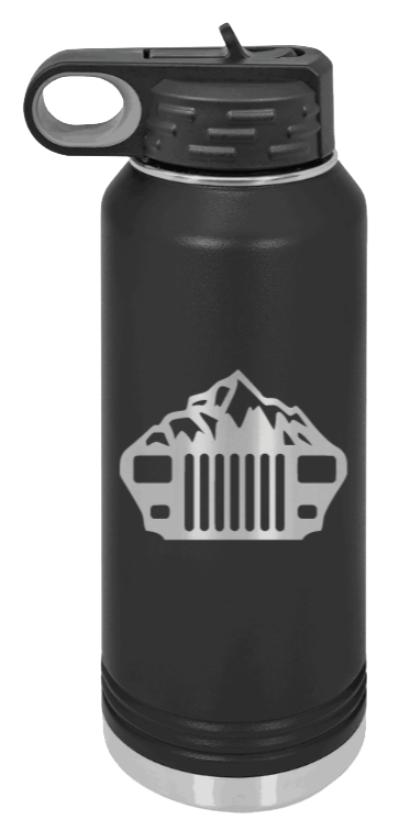 YJ Mountains Laser Engraved Water Bottle (Etched)