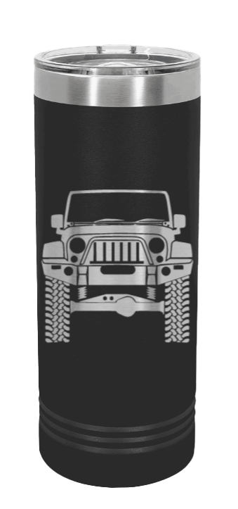 Jeep JK Laser Engraved Skinny Tumbler (Etched)