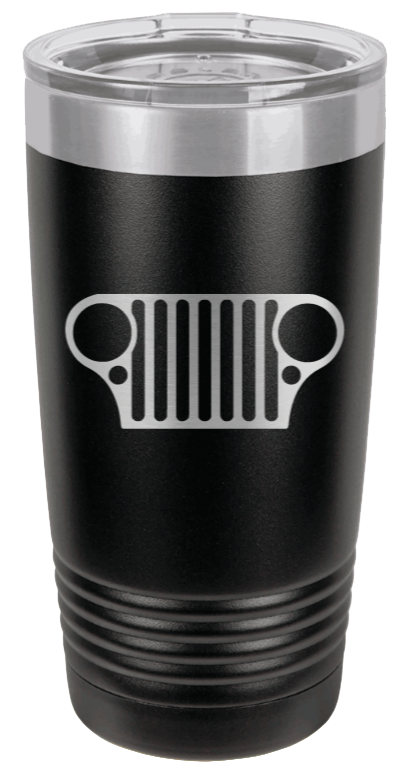 CJ Jeep Grill  Laser Engraved Tumbler (Etched)