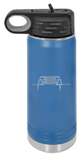 Load image into Gallery viewer, YJ Jeep Grill Heartbeat Laser Engraved Water Bottle (Etched)
