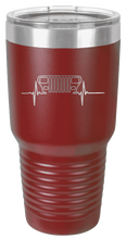 Load image into Gallery viewer, YJ Jeep Grill Heartbeat Laser Engraved Tumbler (Etched)
