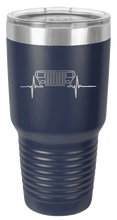 Load image into Gallery viewer, YJ Jeep Grill Heartbeat Laser Engraved Tumbler (Etched)
