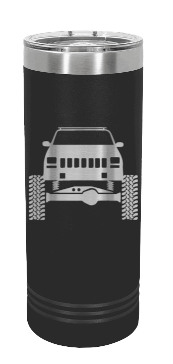 Jeep Cherokee Laser Engraved Skinny Tumbler (Etched)