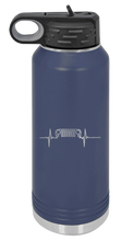 Load image into Gallery viewer, JK Jeep Grill Heartbeat Laser Engraved Water Bottle (Etched)
