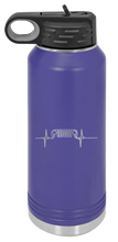 Load image into Gallery viewer, JK Jeep Grill Heartbeat Laser Engraved Water Bottle (Etched)

