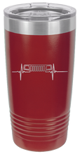 Load image into Gallery viewer, WJ Jeep Grill Heartbeat Laser Engraved Tumbler (Etched)
