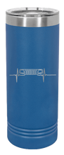 Load image into Gallery viewer, WJ Jeep Grill Heartbeat Laser Engraved Skinny Tumbler (Etched)
