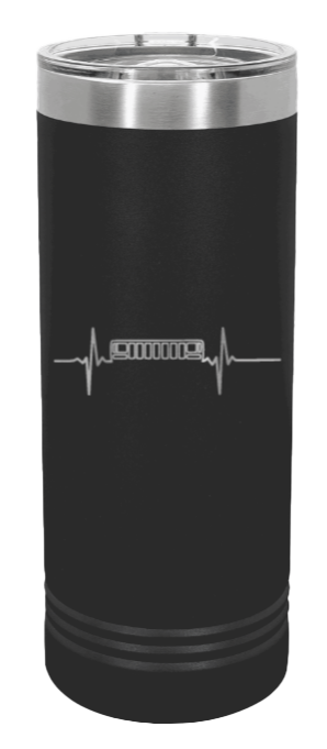 ZJ Grill Heartbeat Laser Engraved Skinny Tumbler (Etched)