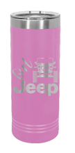 Load image into Gallery viewer, Girl Jeep YJ Laser Engraved Skinny Tumbler (Etched)
