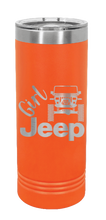 Load image into Gallery viewer, Girl Jeep YJ Laser Engraved Skinny Tumbler (Etched)
