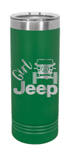 Load image into Gallery viewer, Girl Jeep TJ Laser Engraved Skinny Tumbler (Etched)
