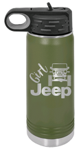 Load image into Gallery viewer, Girl Jeep TJ Laser Engraved Water Bottle (Etched)
